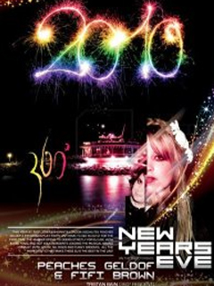 360º NYE 2010 with PEACHES GELDOF &amp; artwork  1010
