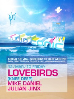 audio tonic 'LIVE' @ 360º  with LOVEBIR artwork  1277