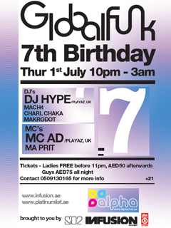 GlobalFunk 7th Birthday Bash!! featuring artwork  1847