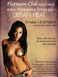 URBAN HEAT- Wednesday Night- RNB and HIP artwork  1921