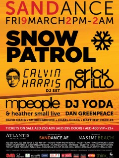 SANDANCE with SNOW PATROL, CALVIN HARRIS artwork  4493