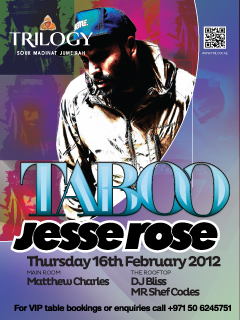 TABOO@Trilogy presents ** JESSE ROSE **  artwork  4706