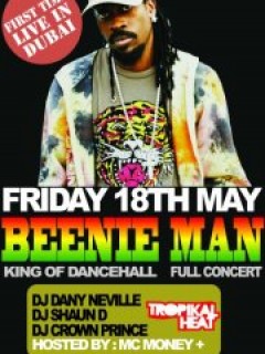 BEENIE MAN Live in dubai at CHI GARDEN artwork 2012-may-18