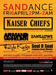 SANDANCE with KAISER CHIEFS, ARMAND VAN  artwork Dubai 5118