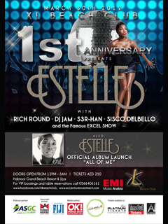 XL Beach Club 1st Birthday w/ ESTELLE artwork Dubai 5051