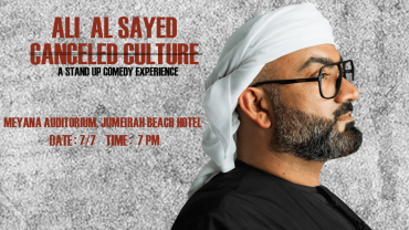 Ali Al Sayed Canceled Culture Stand-up comedy at Jumeirah Beach Hotel, Dubai